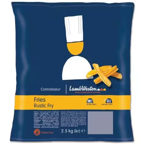 Mrazené Hranolky so šupkou Rustic (LWF 56) 2,5kg LW