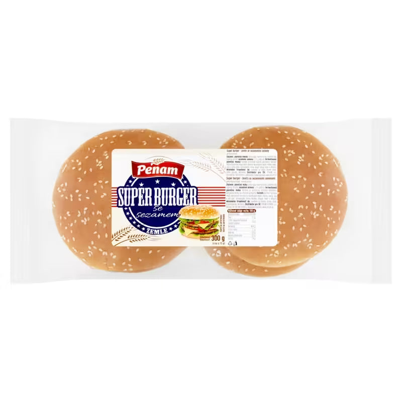 Žemle Hamburger so sezamom 4 ks bal. PENAM 300g