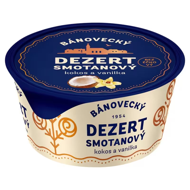Milsy bánovecký dezert smotanový kokos-vanilka 135g