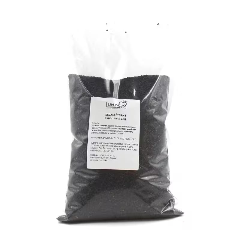 Sezamové semienka čierne 1kg Lunys