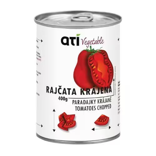 Paradajky krájané 400g Ati Vegetable