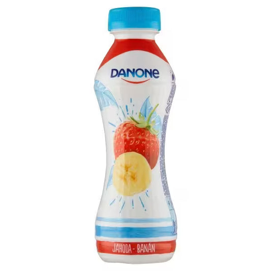 Nápoj jogurtový zakysaný jahoda banán 290g Danone