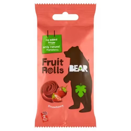 Bear ovocné rolky Jahoda 20g