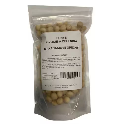Makadamové orechy 500g Lunys