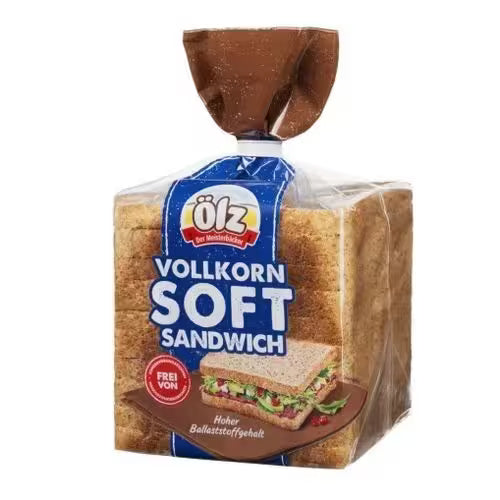 Chlieb toastový celozrnný 375g Ölz