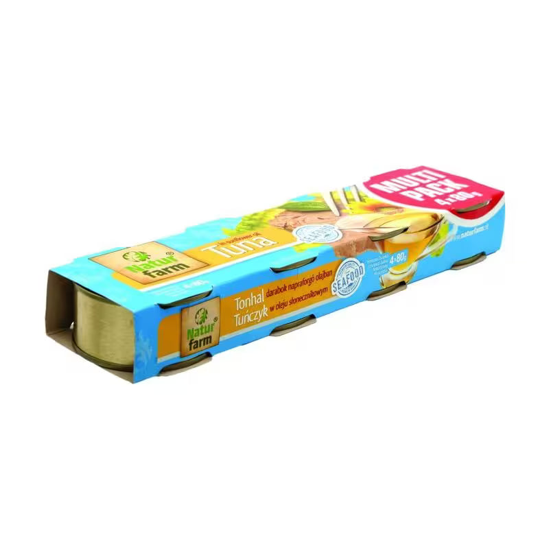 Tuniak v slnečnicovom oleji 4x80g Natur Farm