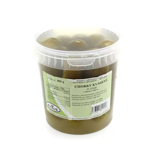 Uhorky kvasené 9-12cm vedierko 850g Pickles